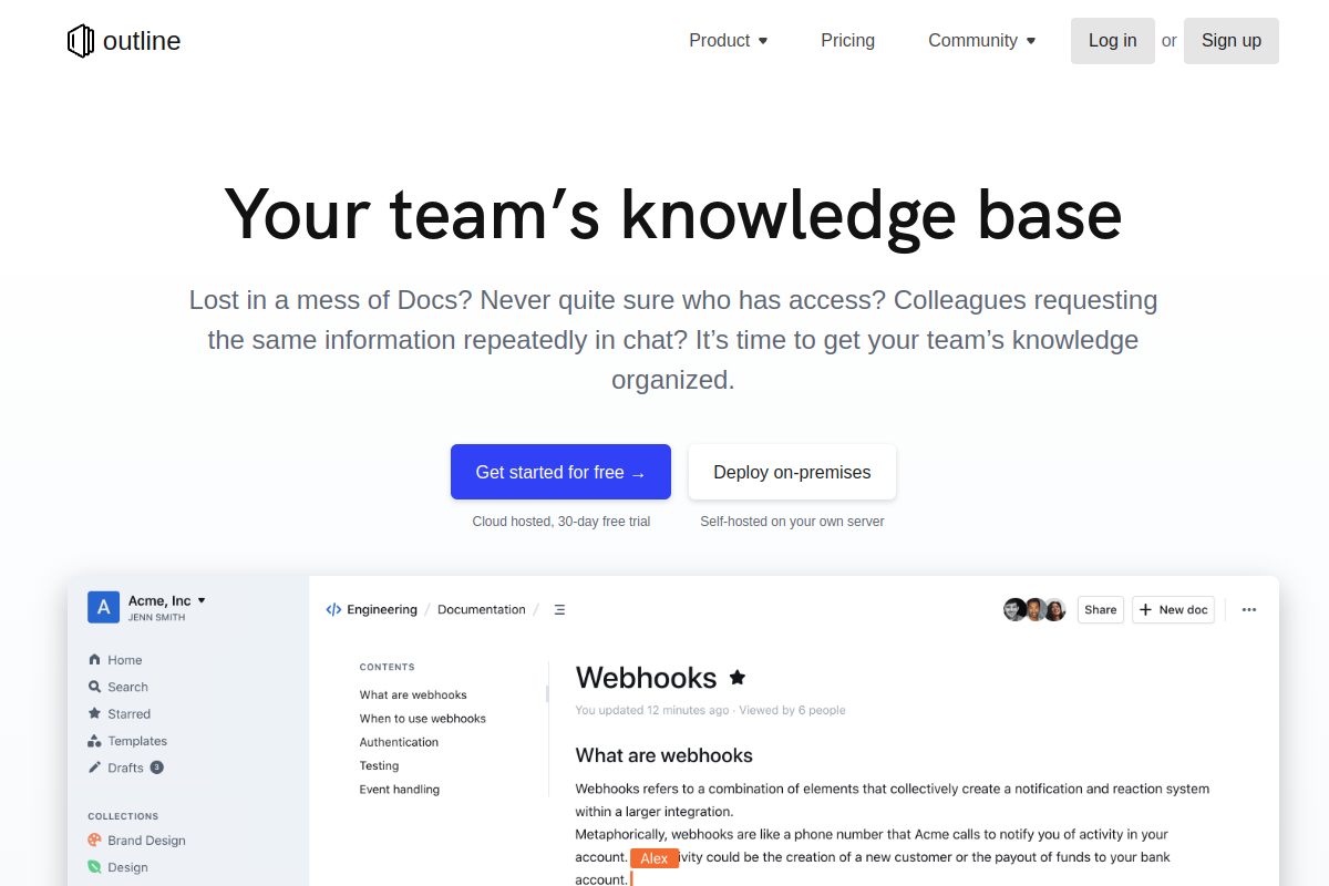 Screenshot of getoutline.com