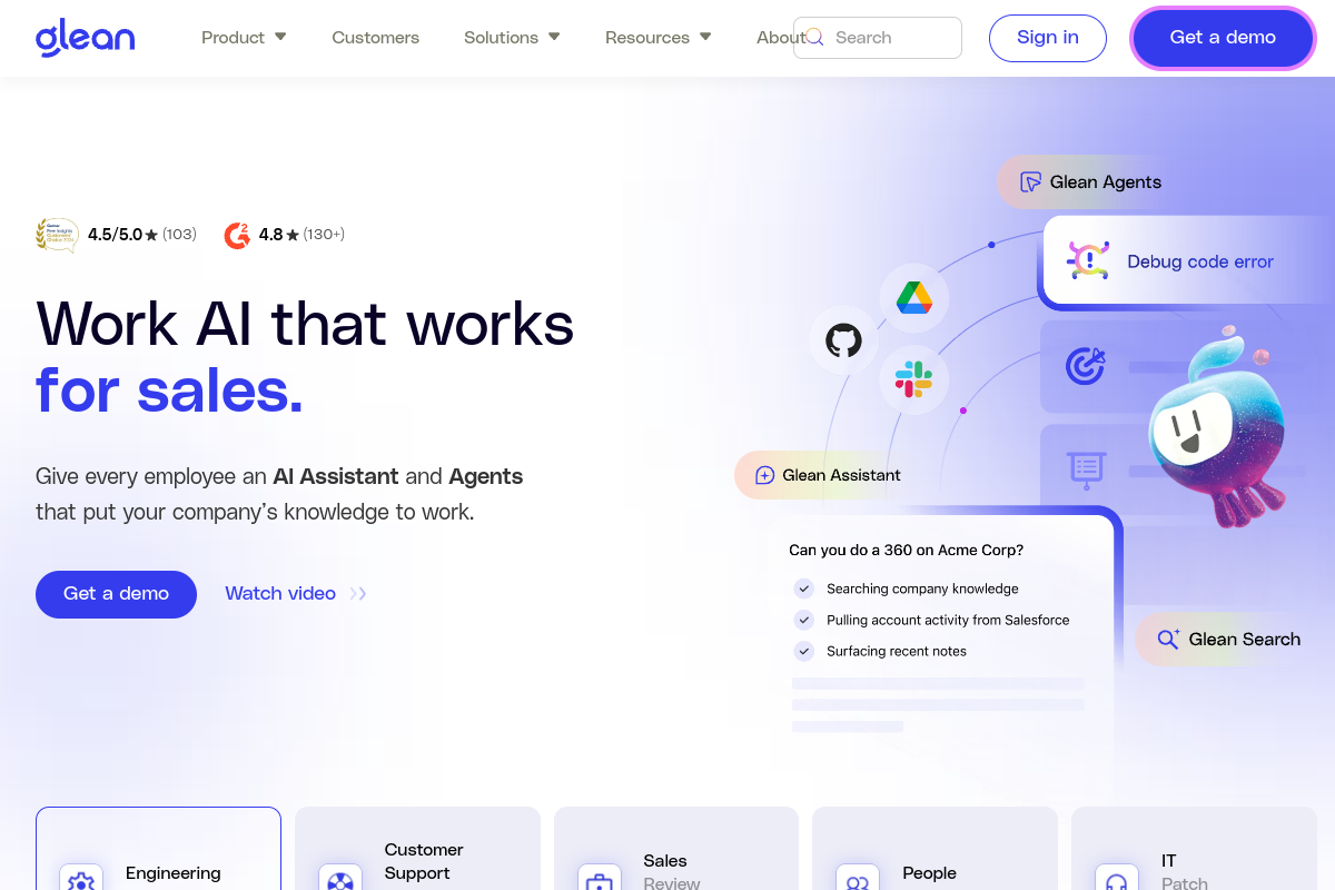 Glean screenshot