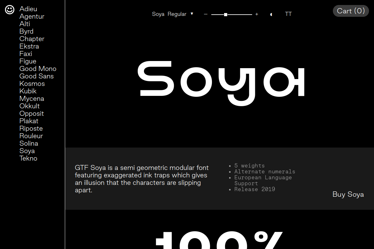 screenshot of Soya