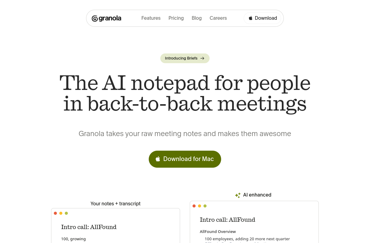 Granola screenshot