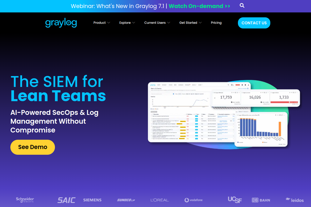 Graylog screenshot