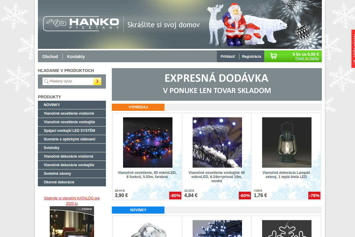 Náhľad e-shopu Hanko.sk