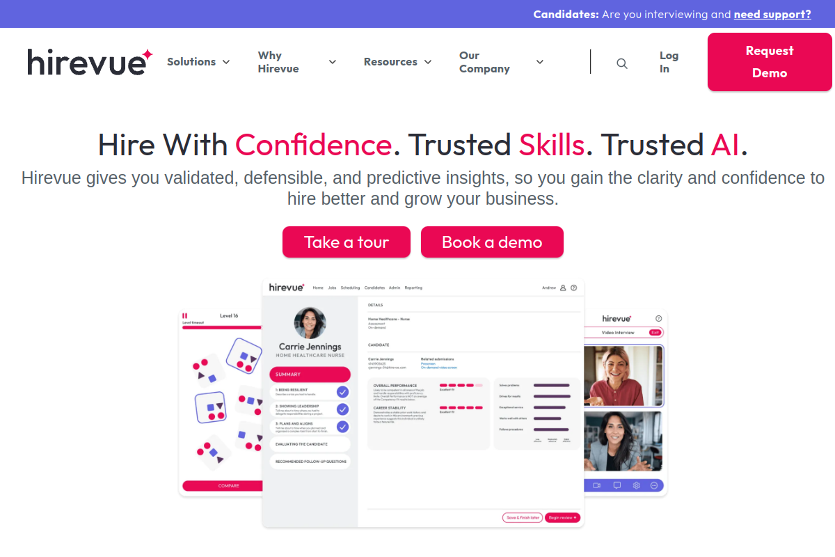 HireVue screenshot