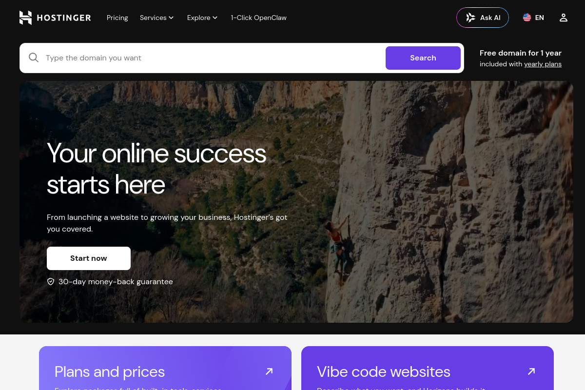 Hostinger screenshot