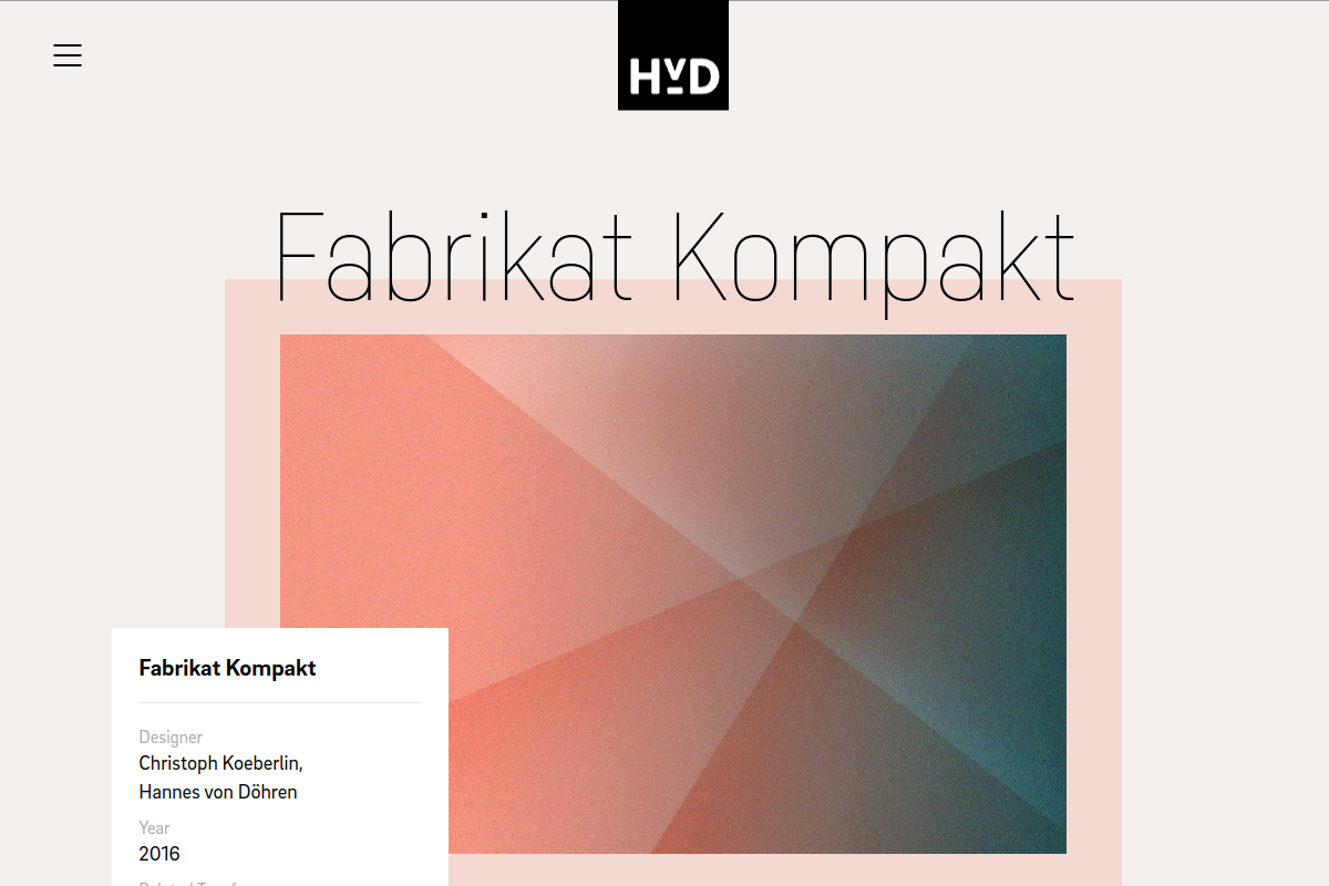 screenshot of Fabrikat Kompakt