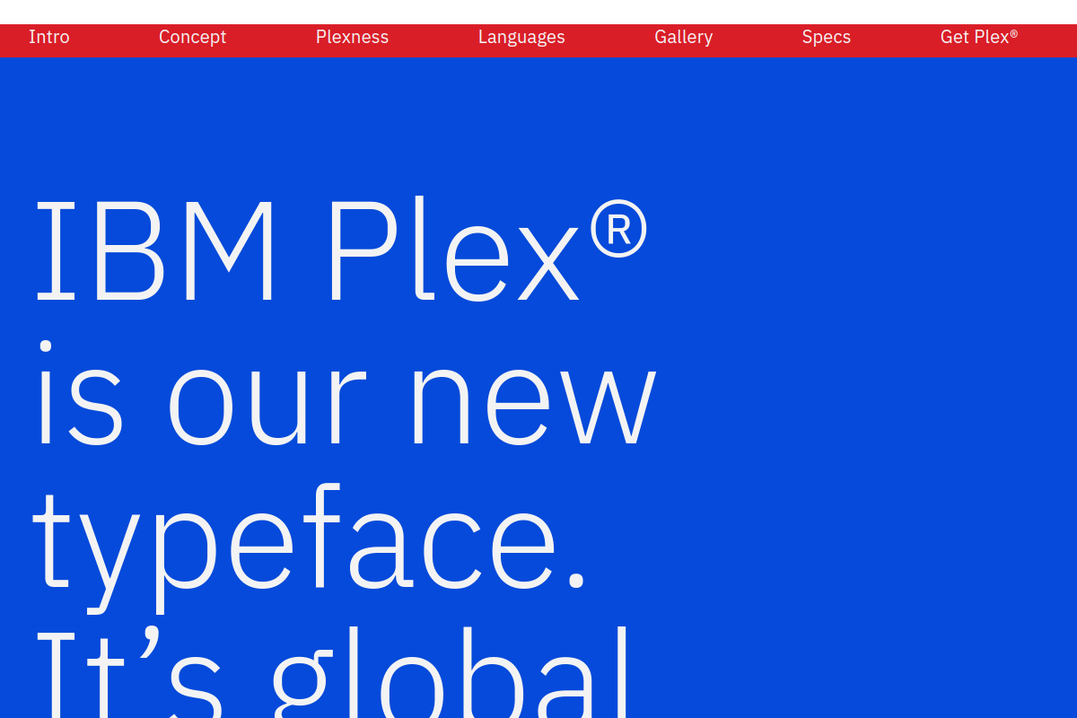 screenshot of IBM Plex
