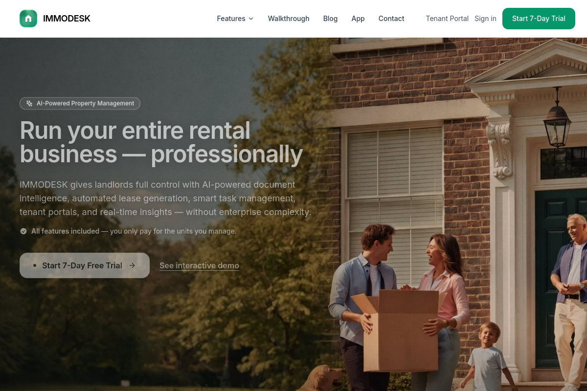 Immodesk website preview