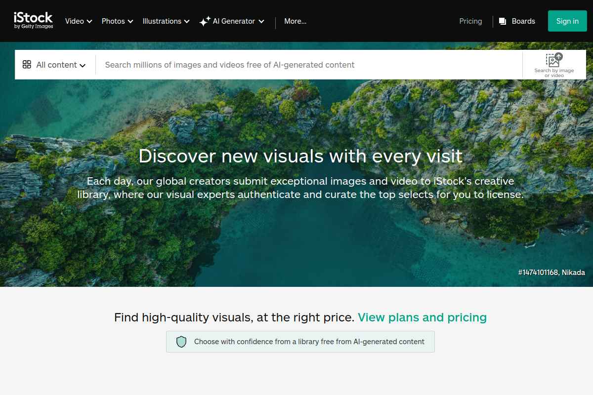 iStock screenshot