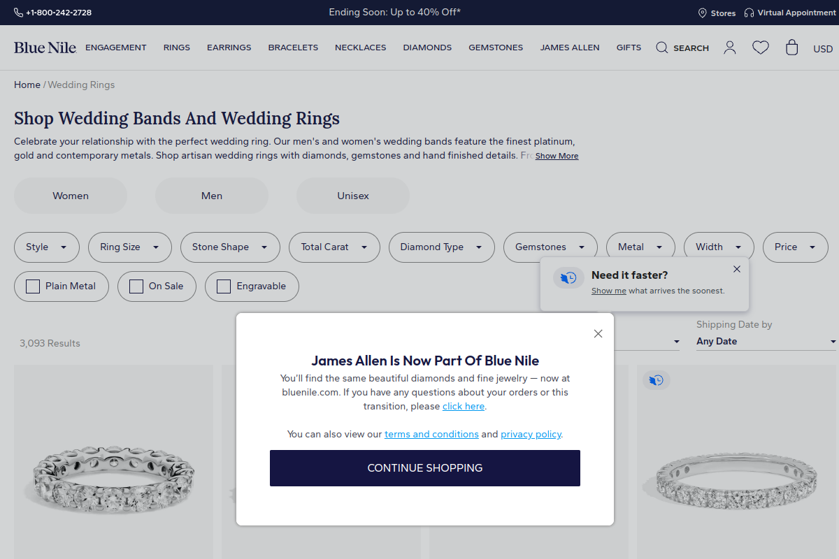 James Allen wedding rings