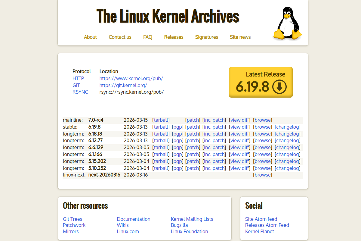 Linux Kernel preview
