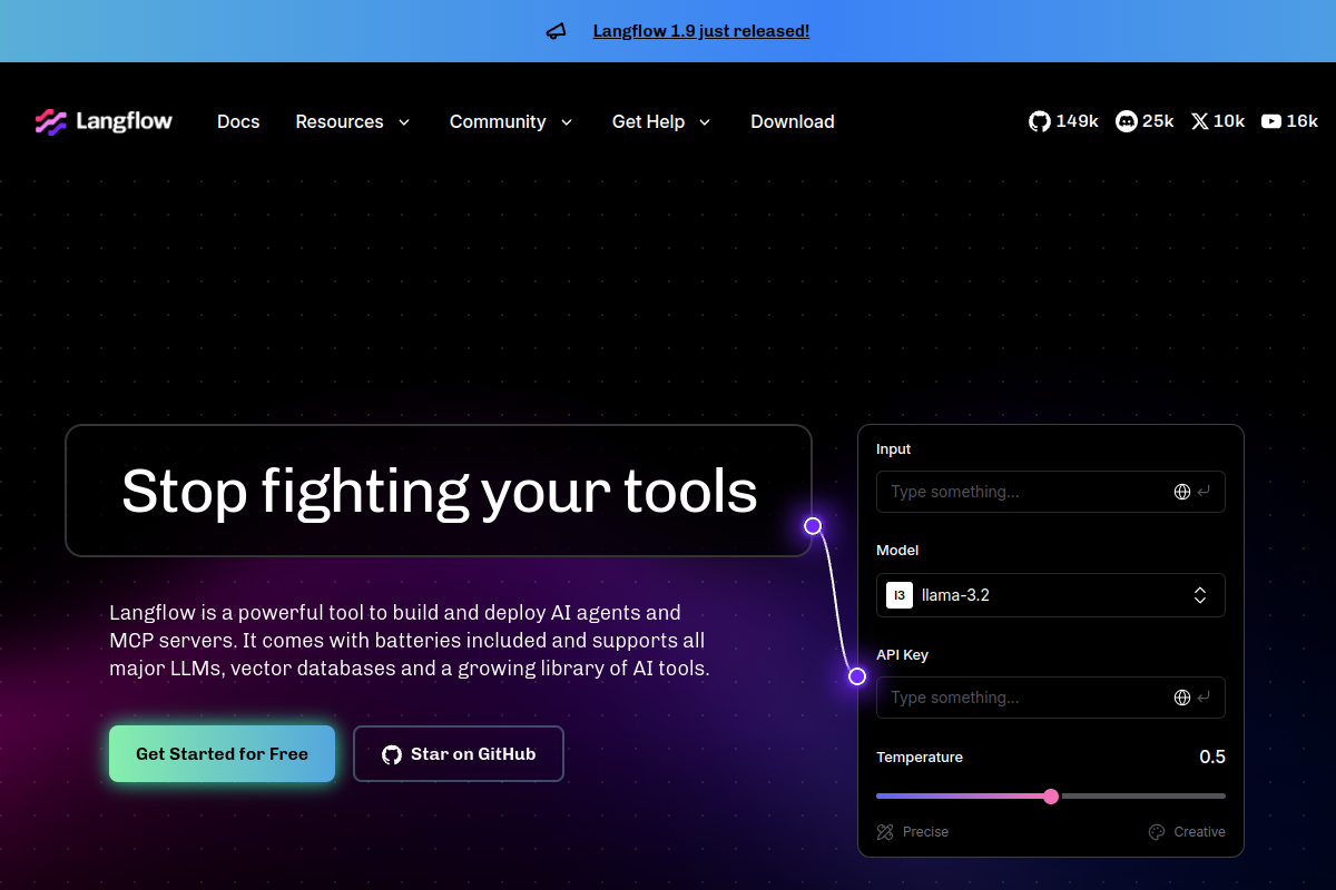 Langflow screenshot