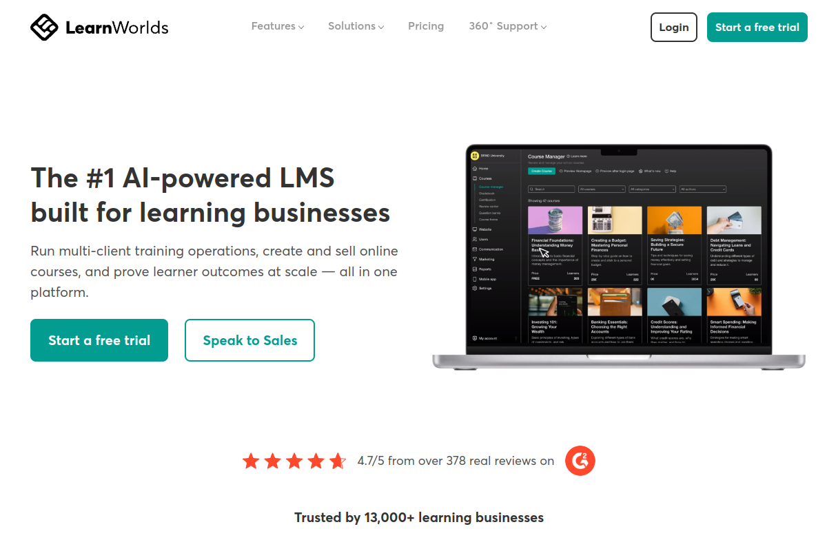 LearnWorlds screenshot