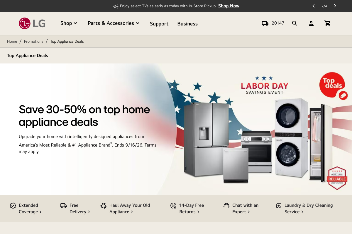 LG kitchen appliances