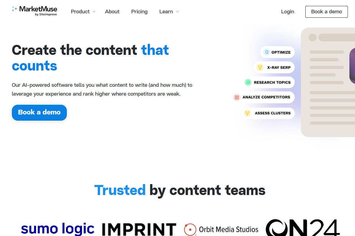 MarketMuse screenshot