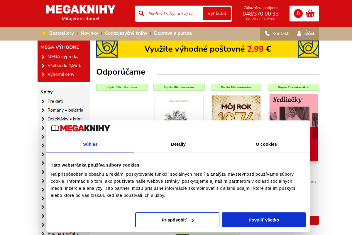 Náhľad e-shopu Megaknihy.sk