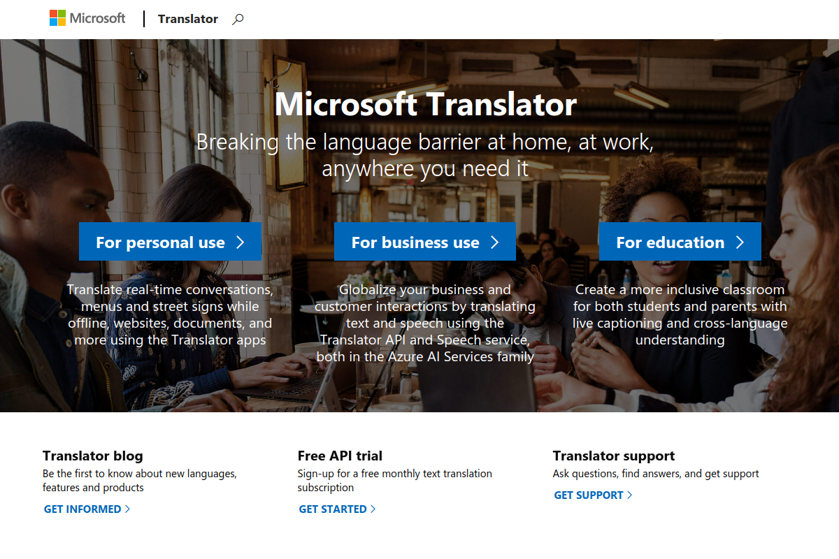 Microsoft Translator API preview