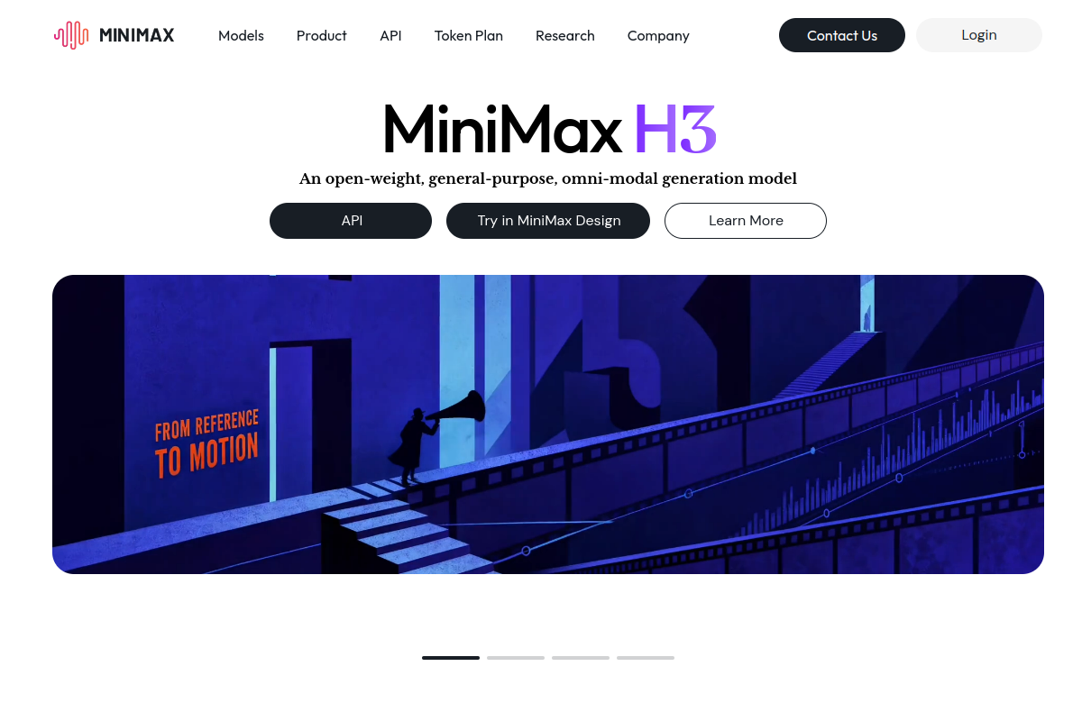 MiniMax website screenshot 1