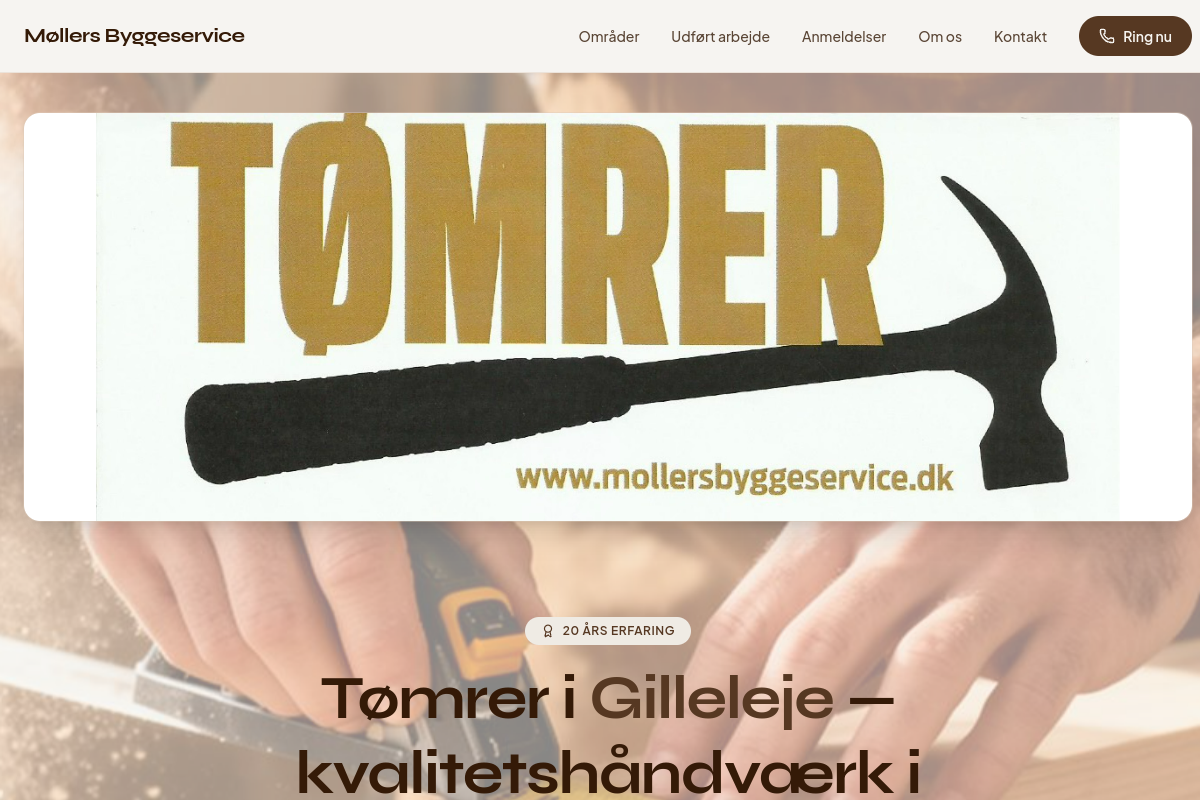 Screenshot af Møllers Byggeservice