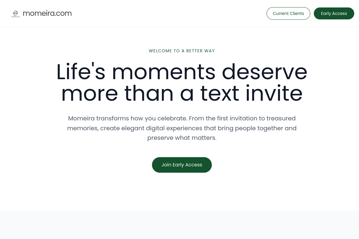 Momeira site screenshot