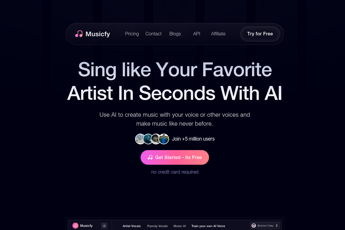 Musicfy preview