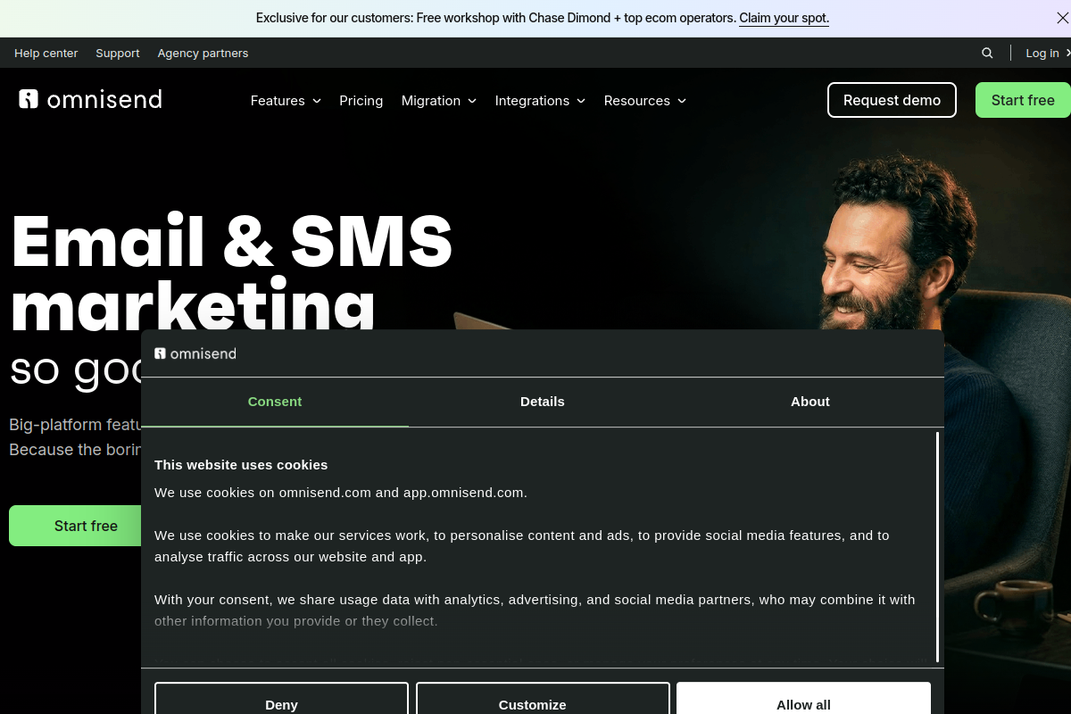 Omnisend screenshot