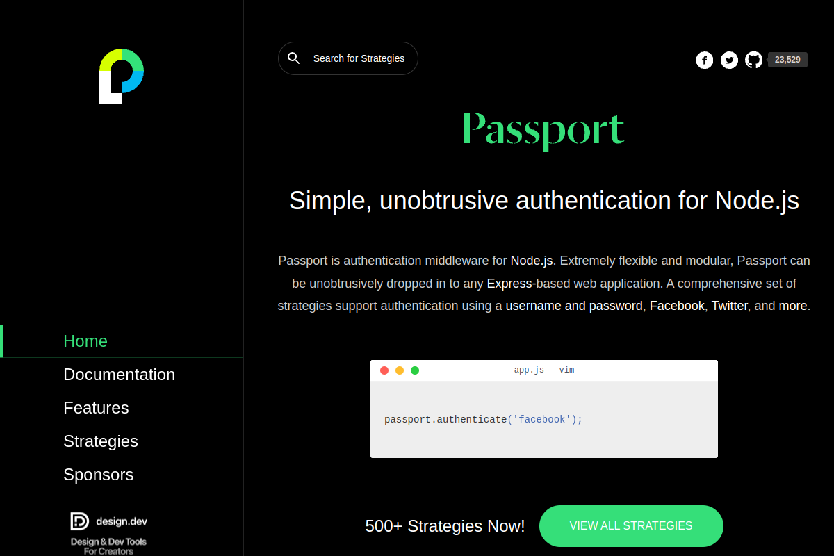 Passport.js preview