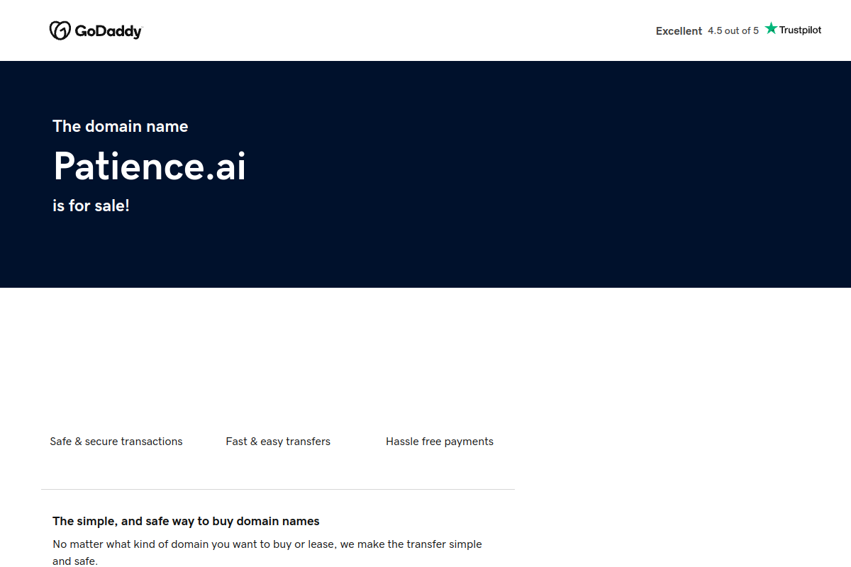 Patience.ai website screenshot 1