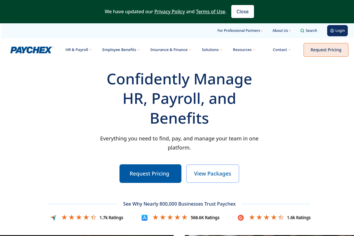 Paychex screenshot