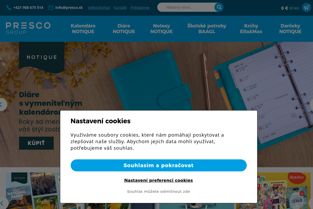 Náhľad e-shopu PRESCO