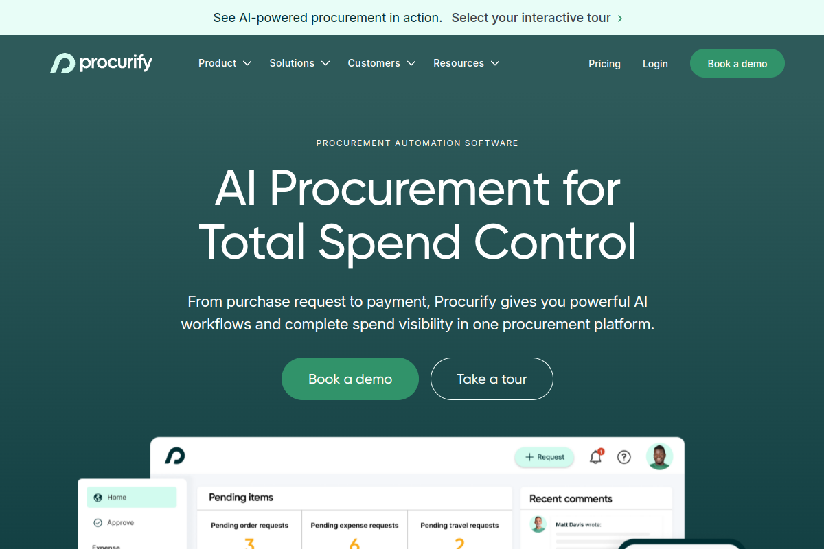 Procurify screenshot