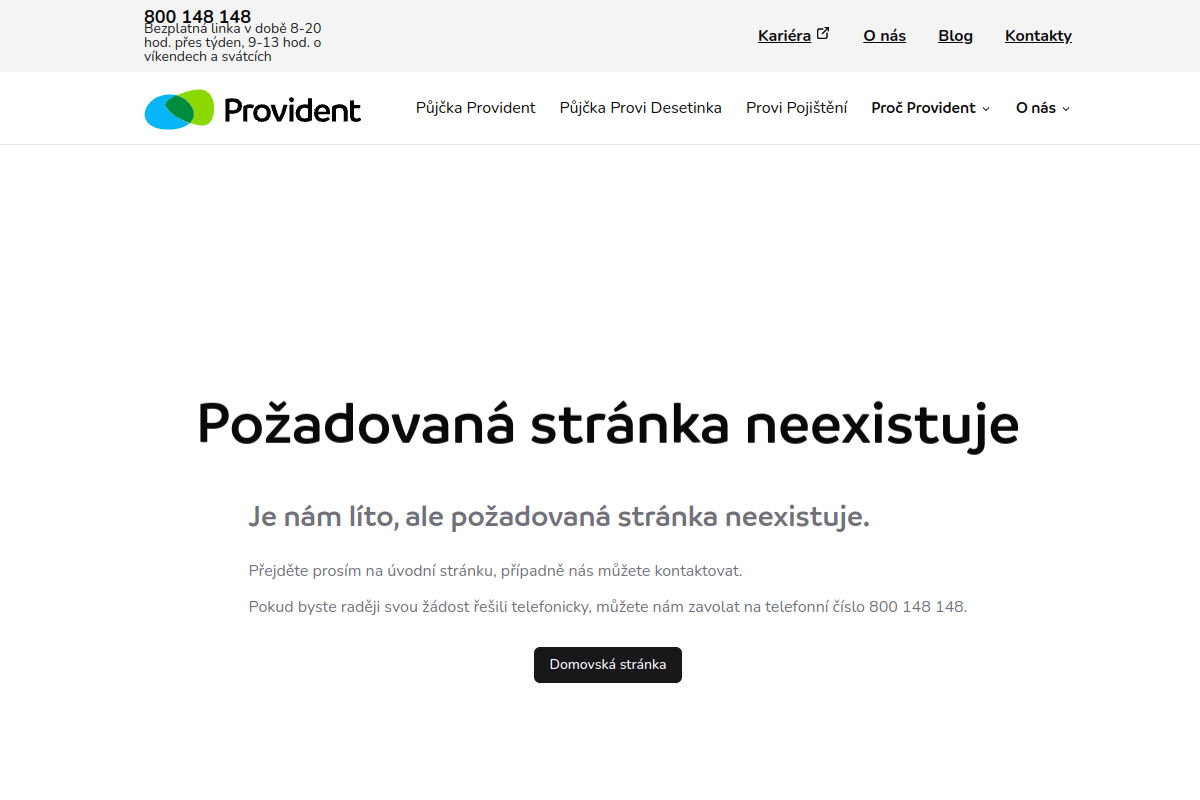 Náhľad e-shopu Provident Slovensko