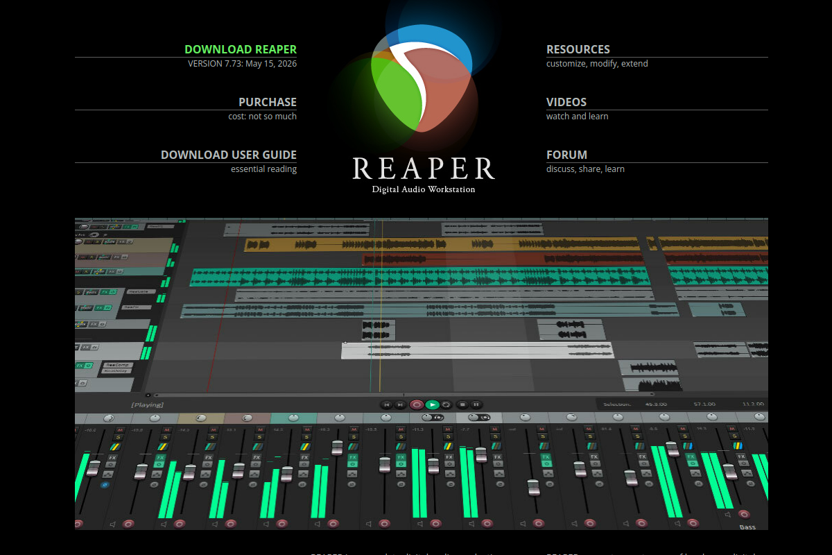 REAPER screenshot