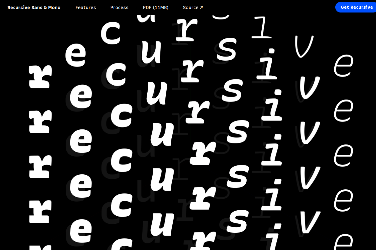 screenshot of Recursive Sans