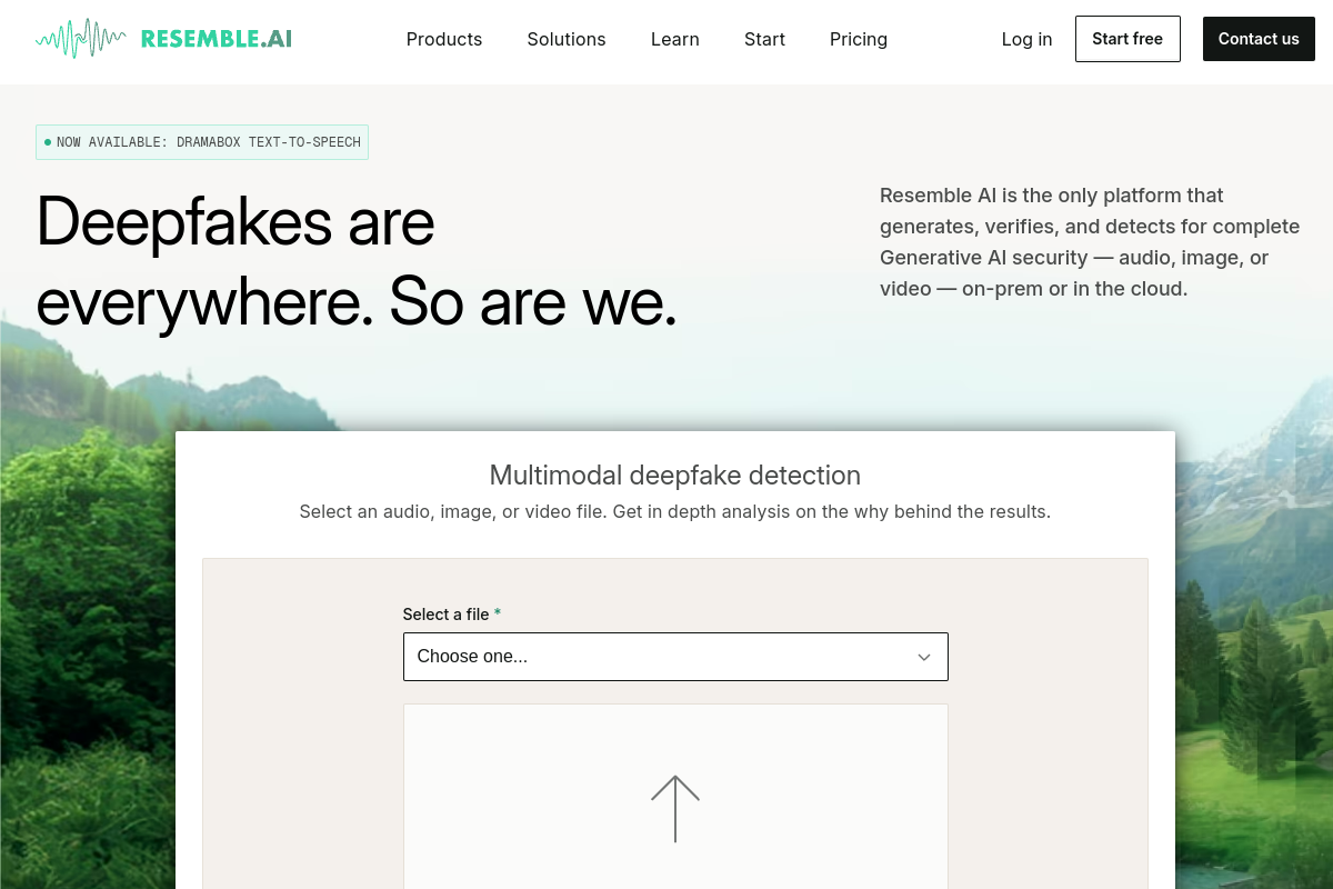 Resemble AI screenshot