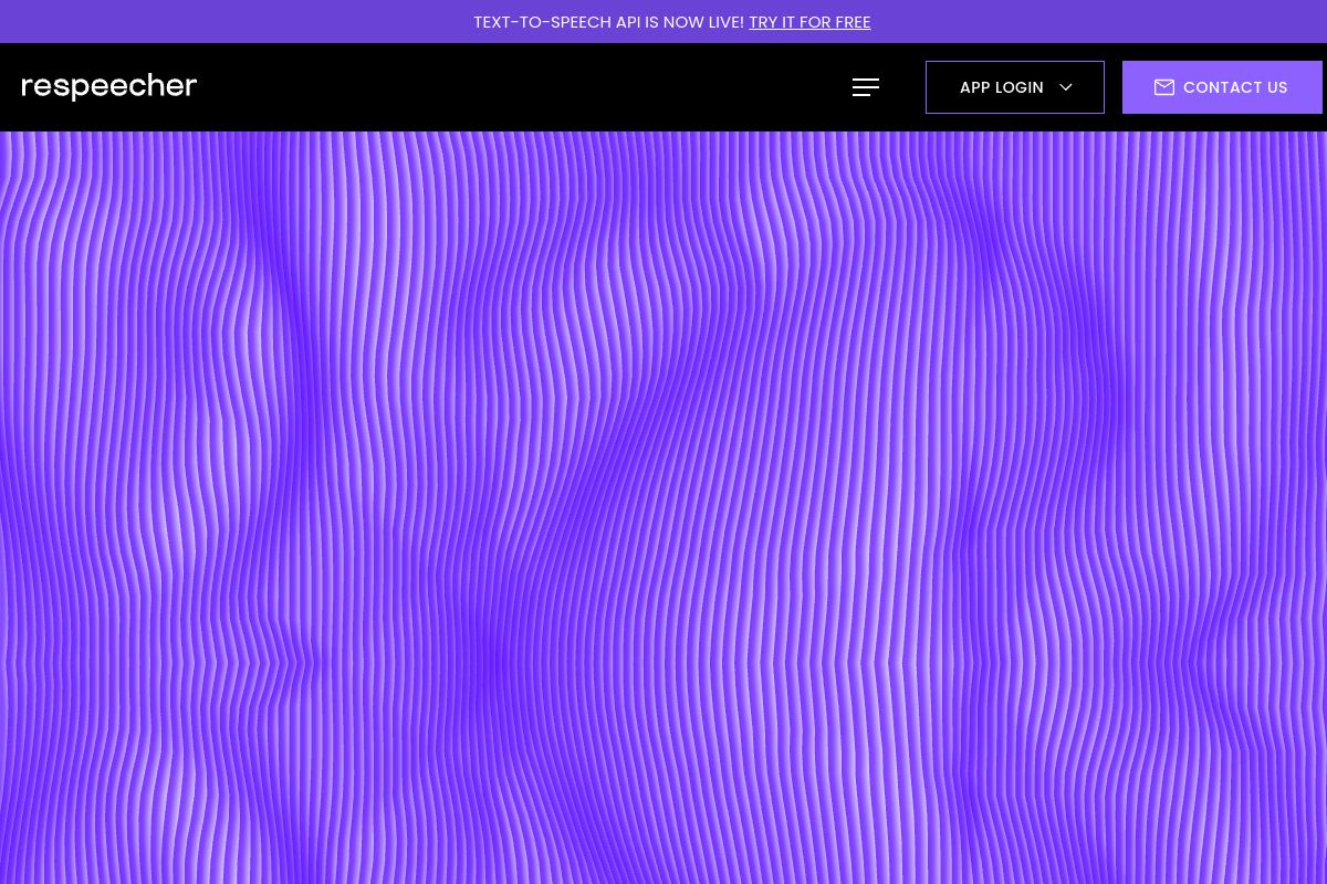Respeecher website screenshot 1