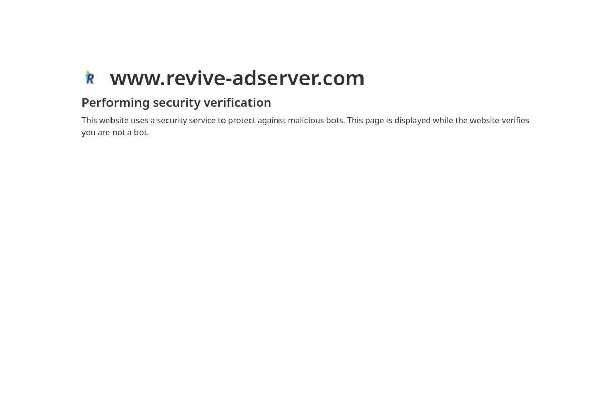 Screenshot of revive-adserver.com