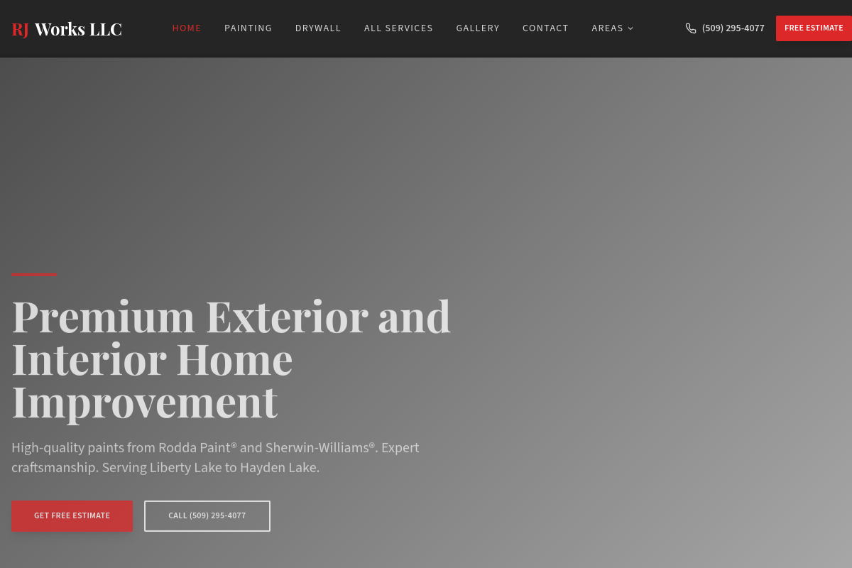 Screenshot of RJ Works LLC website built by RankFlow Systems