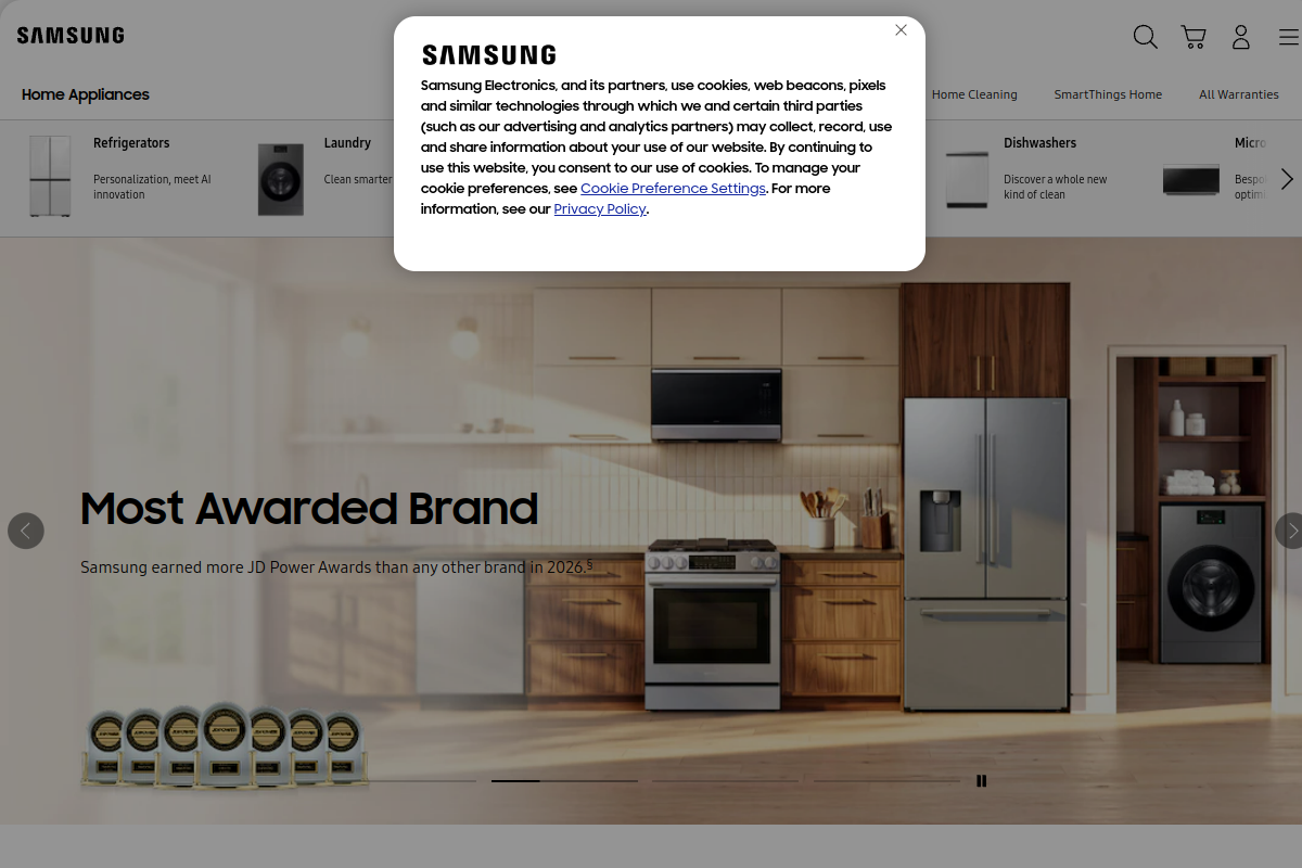 Samsung kitchen appliances