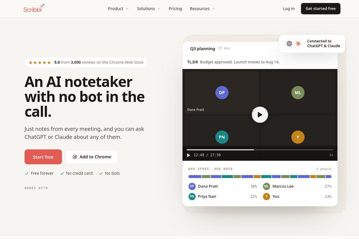 Scribbl website screenshot 1
