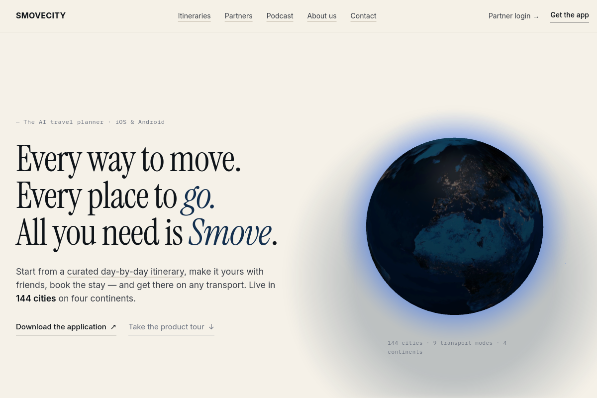 SMOVE.CITY website preview