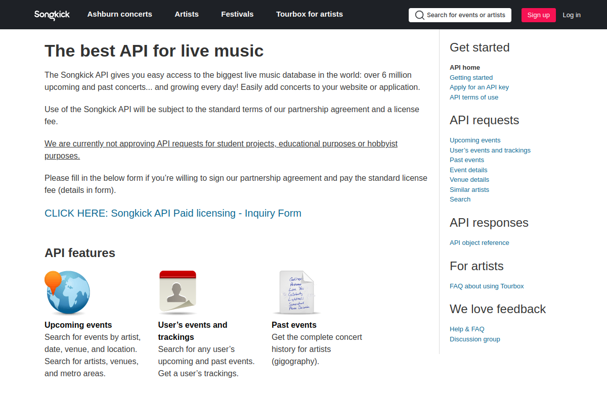Songkick preview