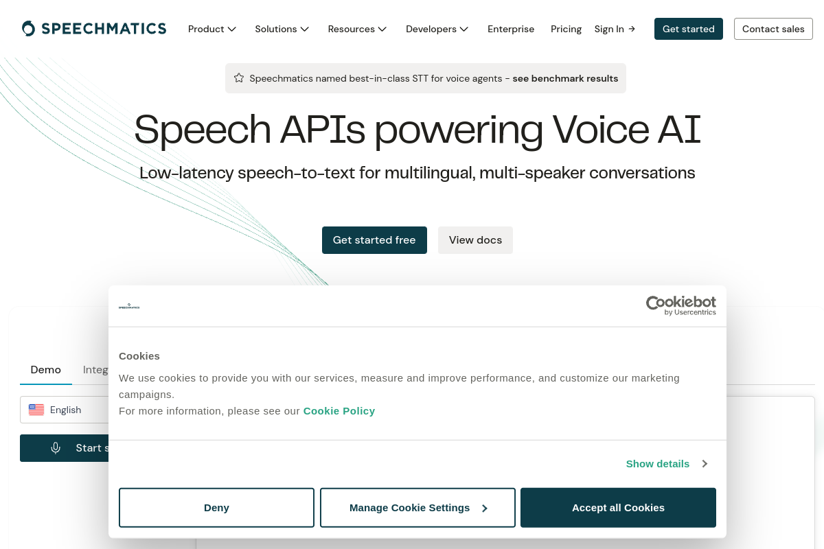 Speechmatics screenshot