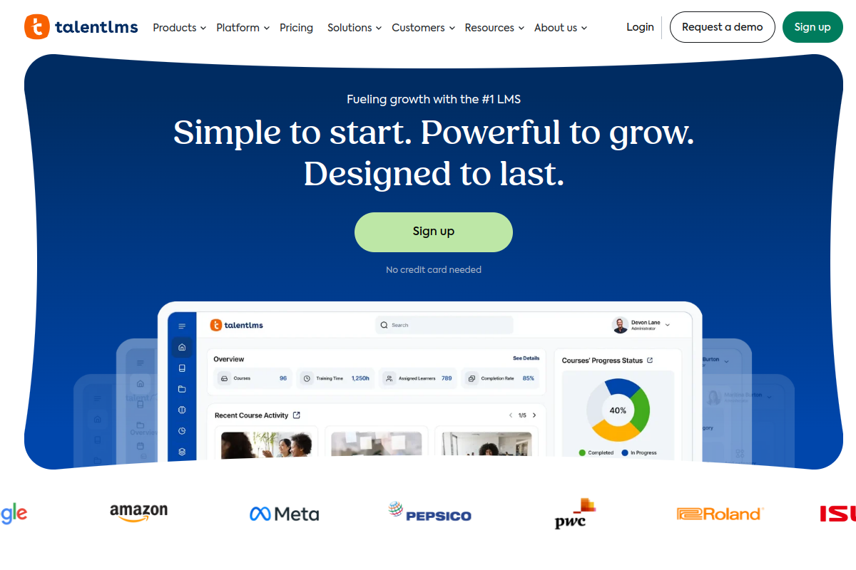 TalentLMS screenshot