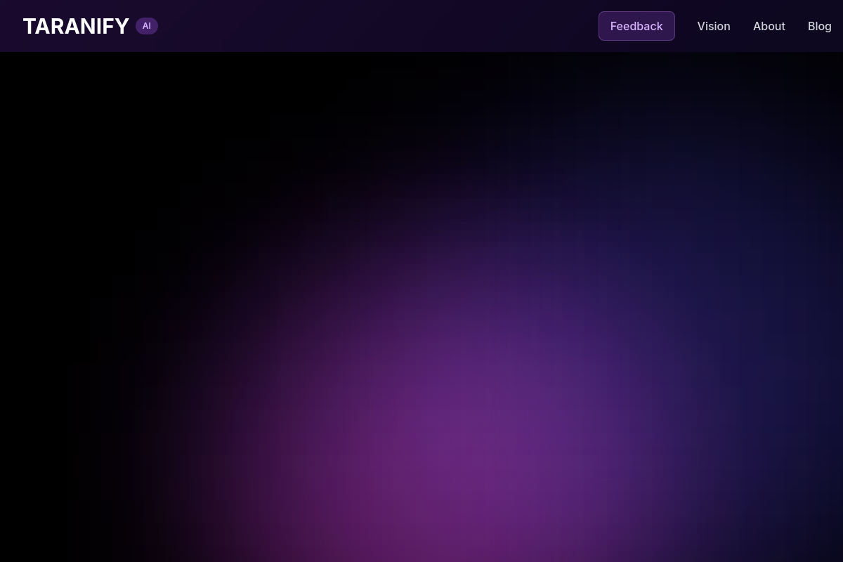 Taranify website screenshot 1