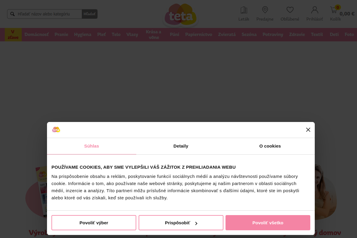 Náhľad e-shopu Teta drogérie