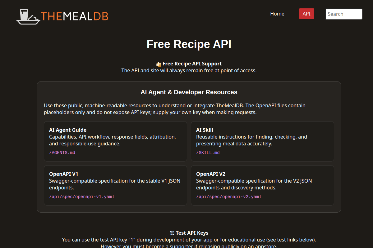 TheMealDB preview