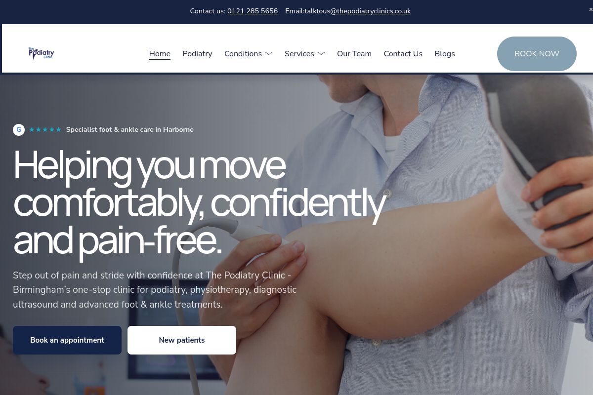 The Podiatry Clinics website
