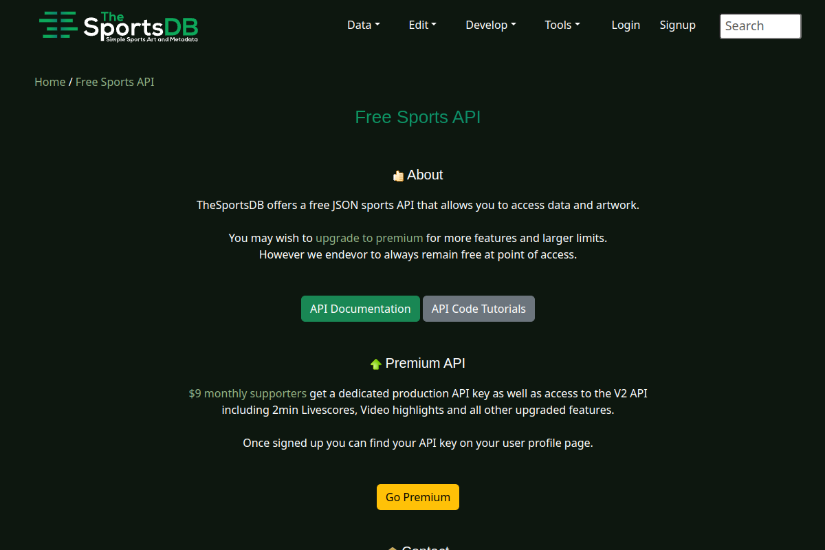TheSportsDB preview