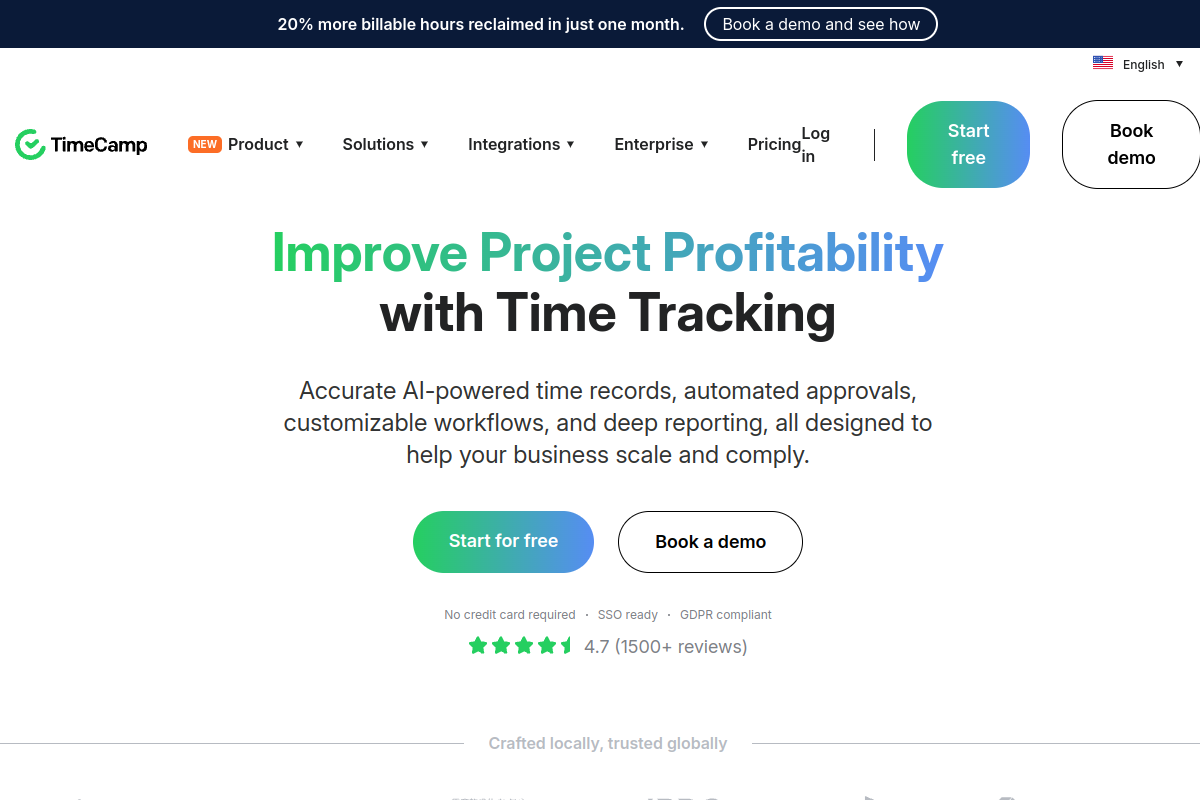 TimeCamp screenshot
