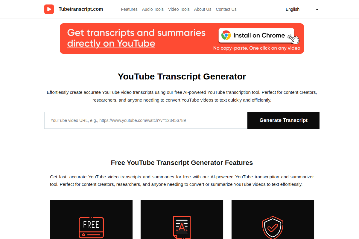 Tubetranscript preview